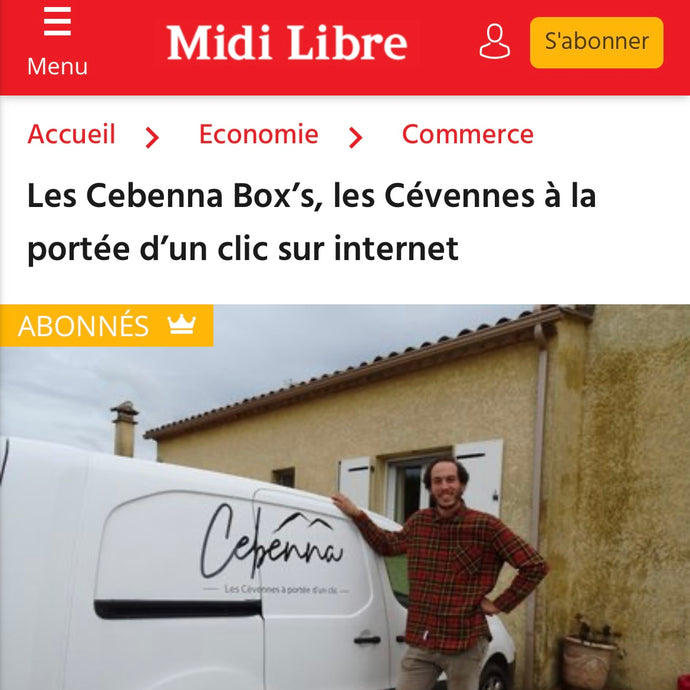Article Midi Libre - Cebenna dans la presse locale