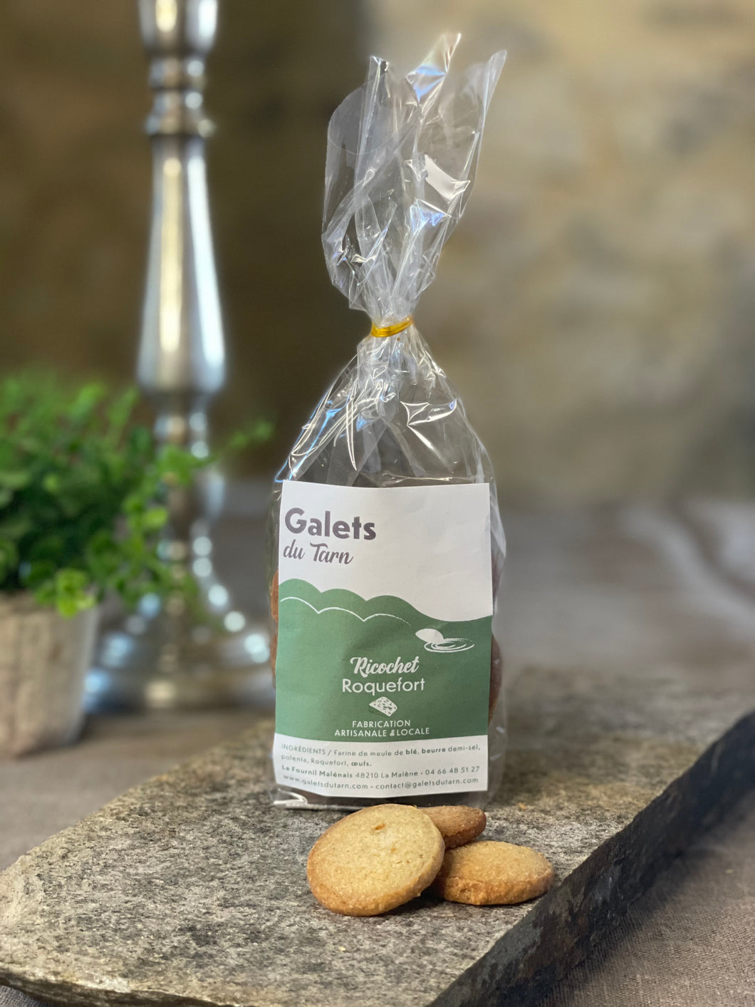 Galet du tarn salted biscuit with Roquefort cheese - 100g